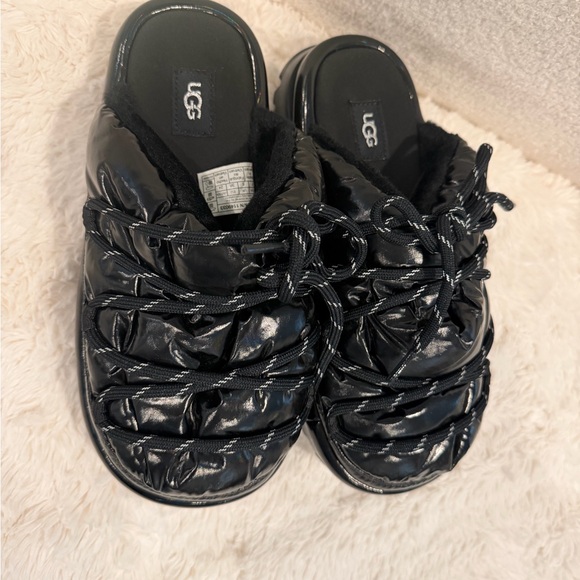 UGG Shoes - UGG Black Quilted Slip-On Footwear